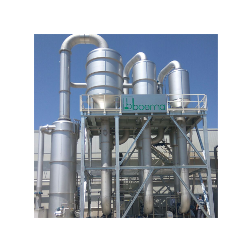 Evaporator for juices and purees