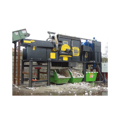 Air drum separator for heavy and light material separation