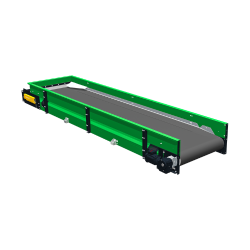 Sliding belt conveyor for sorting light, voluminous materials