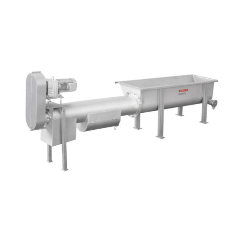 Dewatering screw conveyor for screenings