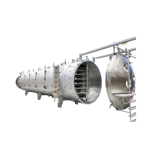 Continuous freeze drying solution for coffee and food pieces