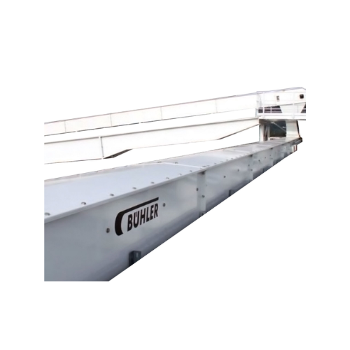 High-capacity horizontal conveyor for bulk storage