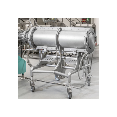 Industrial cooling die for wet textured proteins