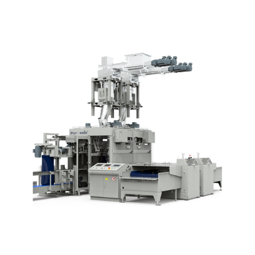 Automatic bagging station for powdery products