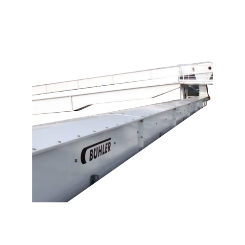 Heavy-duty trough chain conveyor for high throughput applications