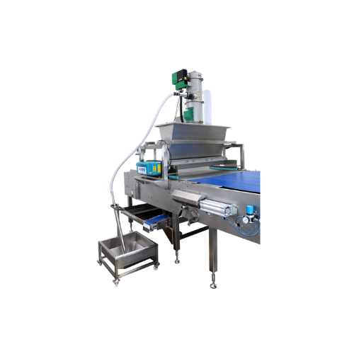 Vibration sprinkler for uniform dough decoration