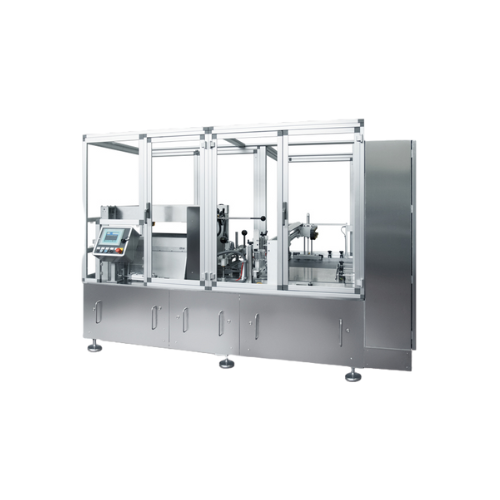 Depacking system for empty bottles with shrink-wrap material