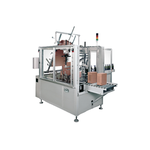 Intermittent motion wrap-around case-packer