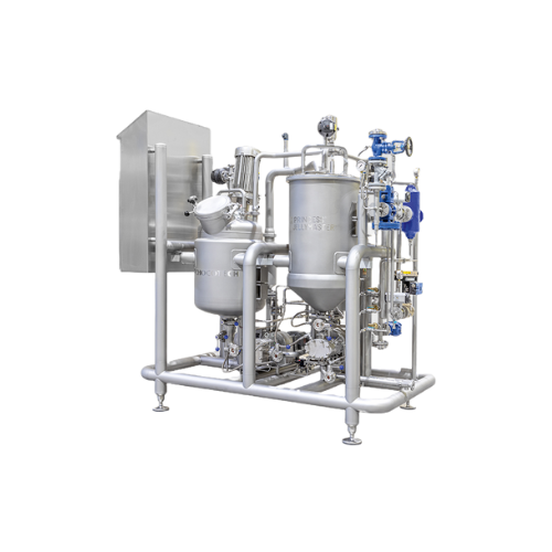 High shear mixer system for hydrocolloids