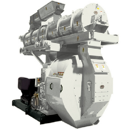 High-capacity ring-die pellet mill for animal feed production