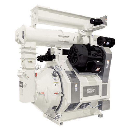 Pellet mill for noise-reduced pelleting