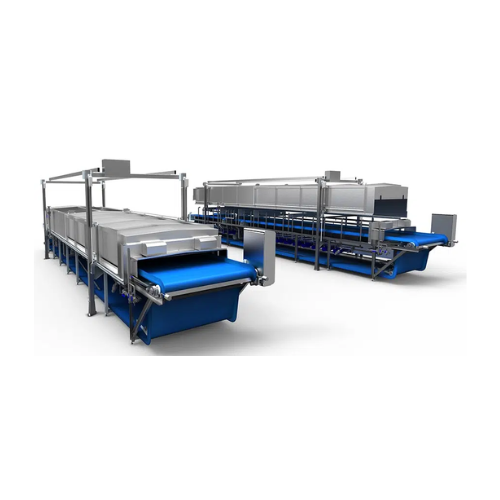 Ibc blancher with forced steam for vegetables