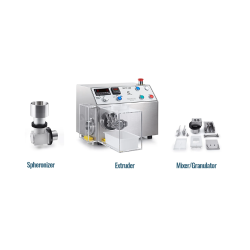 Lab scale mixer, extruder & spheronizer for r&d formulation