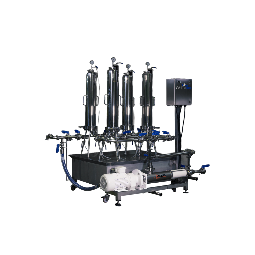 Wine filtration system for microbiological purity