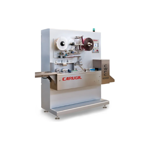 Cut and flow pack system for cylindrical and rectangular pieces