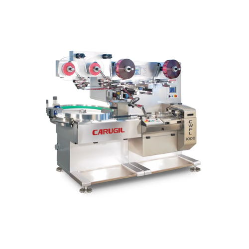 Flow wrapper for lollipops packaging