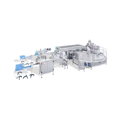 Rotary mould machine for ice cream production