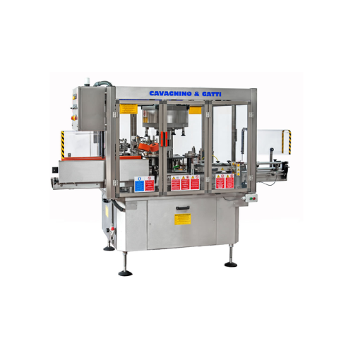 Compact wet glue labeling system for low volume production
