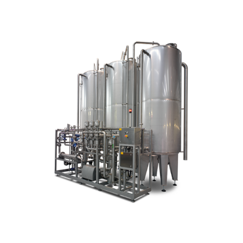 Cleaning solution tanks for beverage production