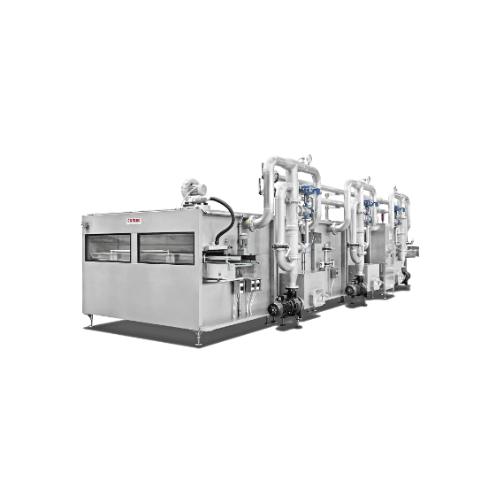 Heating and cooling tunnel for beverages