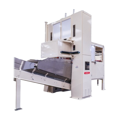 Vertical slicer for tobacco bales