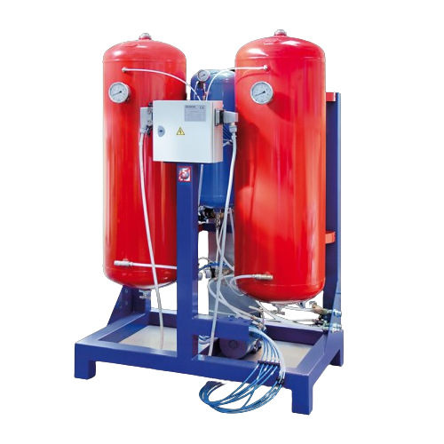 Air compressing station for radiopharmaceutical labs