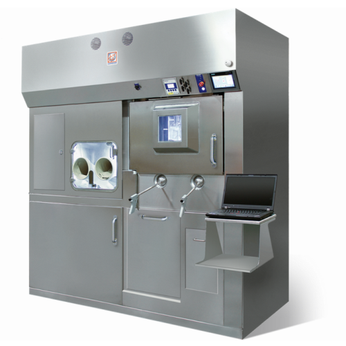 Synthesis and dispensing hot cell for radiopharmaceuticals