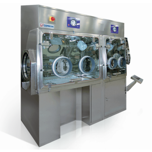 Isolator for weighing and dispensing of micronized substances