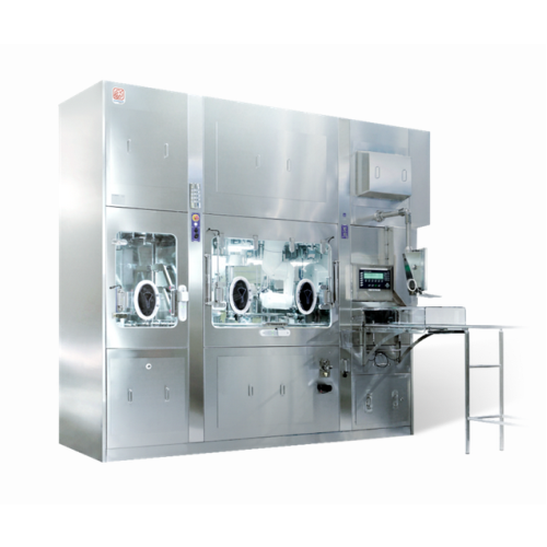 Dry powder filling isolator for cgmp production