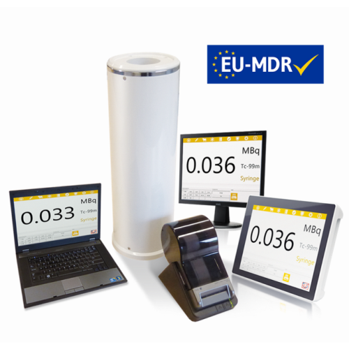 Digital dose calibrator for radiopharmacy