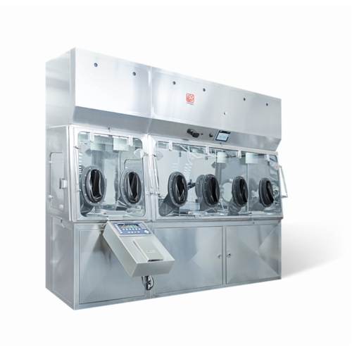 Modular dispensing and weighing isolator for pharmaceuticals