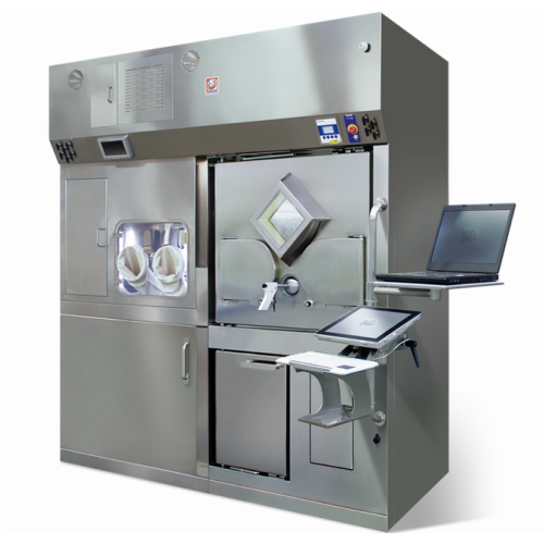 Shielded isolator for radiopharmaceutical synthesis and dispensing