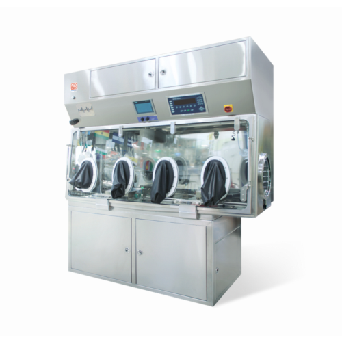 Production isolator for powder preparation and weighing