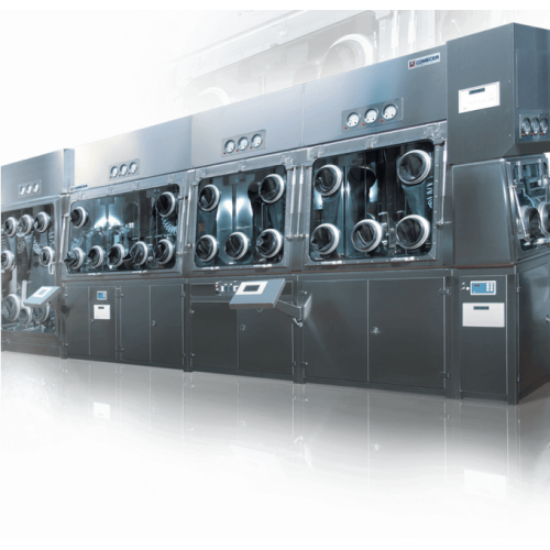 Six stage r&d isolator for safe material handling
