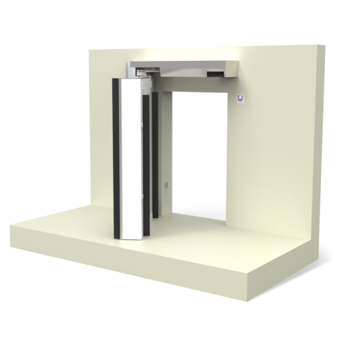 Self shielded cyclotron bunker door
