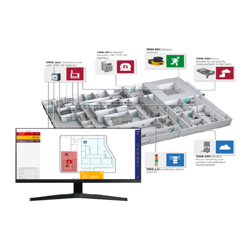 Environmental radiation monitoring system for nuclear medicine