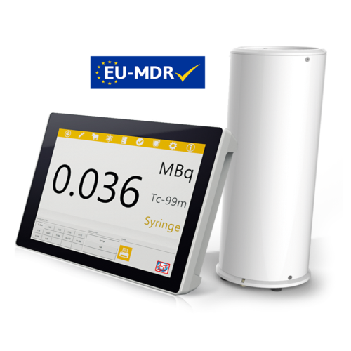 Touch screen dose calibrator for nuclear medicine