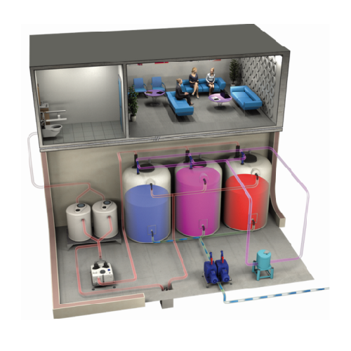 Radioactive waste disposal system for medical facilities