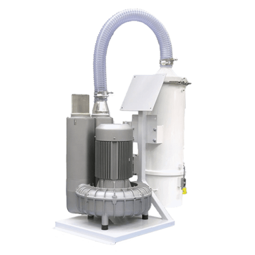 Regenerative vacuum blower for pneumatic conveying