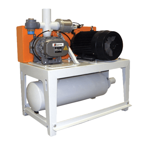 Industrial vacuum blower for continuous pressure conveying