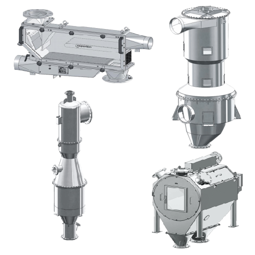 Pellet dedusting elutriators