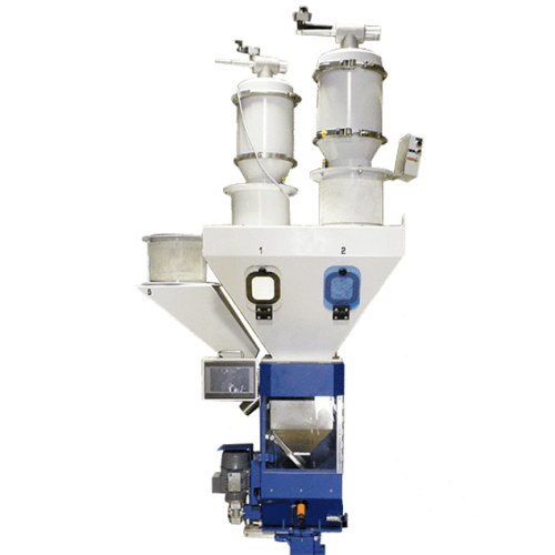 Gravimetric batch blender for plastics compounding