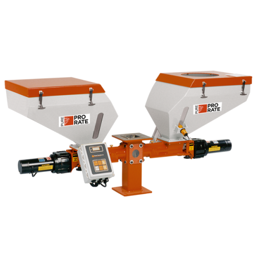 Precision feeders and mixers for plastics processing