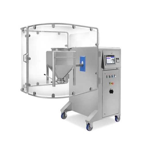 Wheeled laboratory mixer for powder and granule mixing