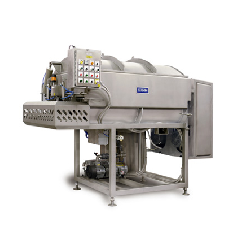 Vacuum mixer/blender for food processing