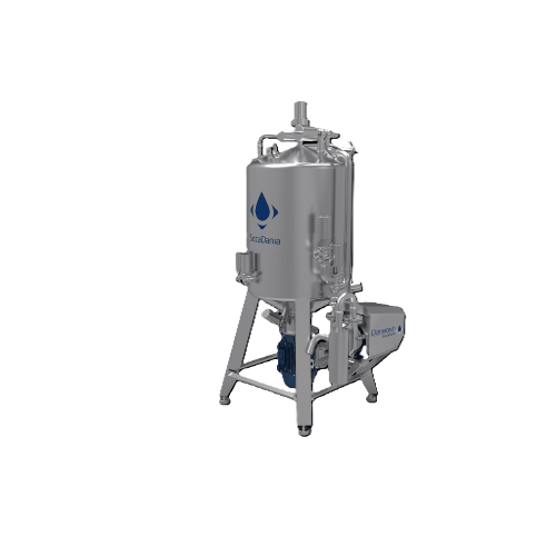 Vacuum high shear mixer for medium to high viscosity products