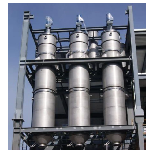 Thin film evaporator for temperature sensitive products