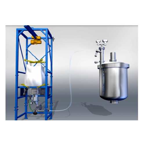 Big bag emptying station for powder handling