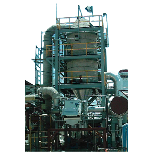 Evaporative crystallizers for chemical processing