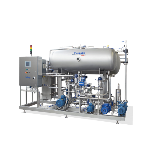 In-line batching and blending system for carbonated drinks